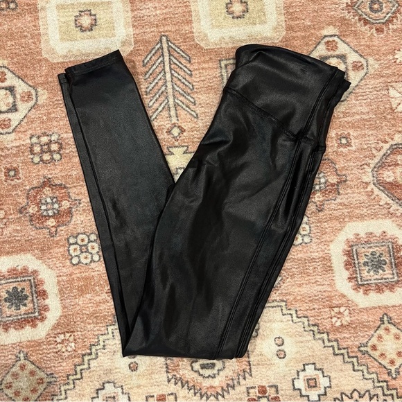 Spanx Faux Leather Leggings in Black - Picture 2 of 7